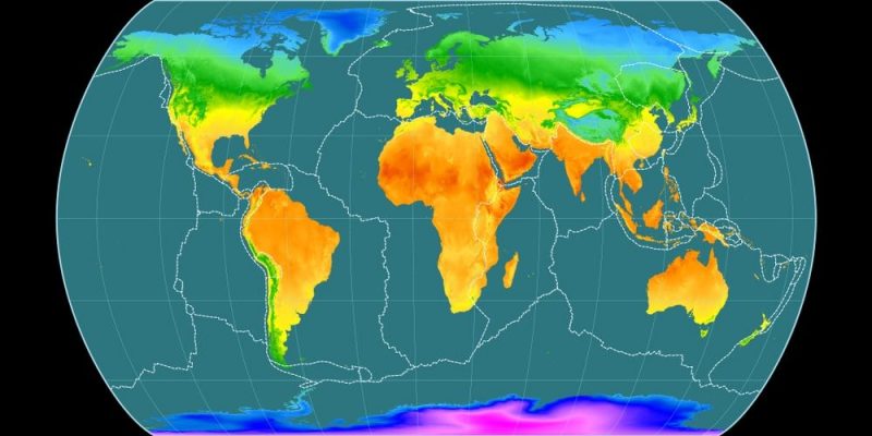 Mapa de calor de latitude